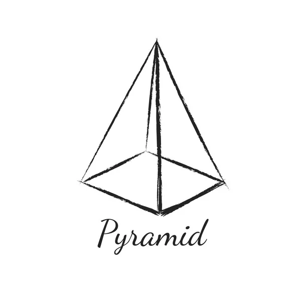 Piramit. Geometrik şekil — Stok Vektör