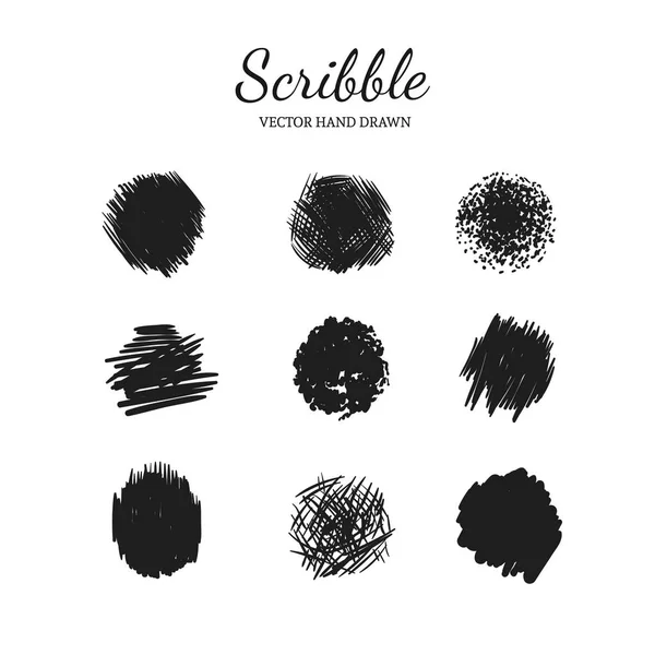 Scribble utstryk uppsättning 4 — Stock vektor