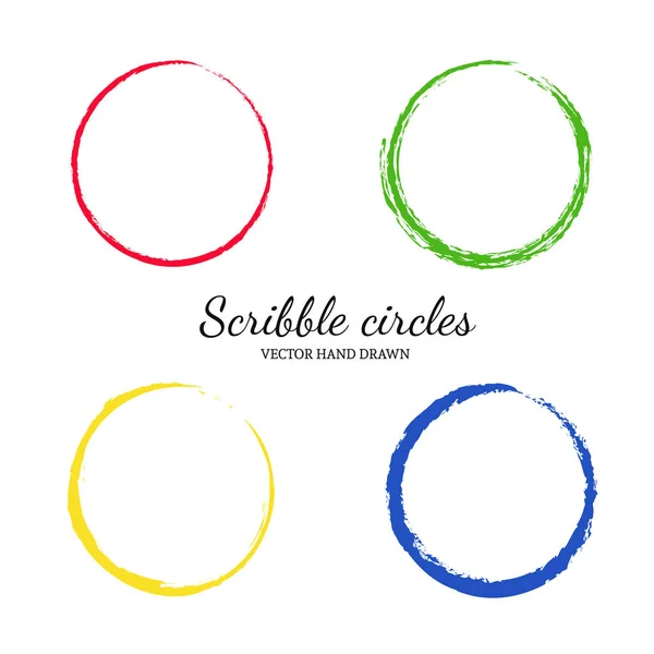 Hand drawn circles — Stock Vector