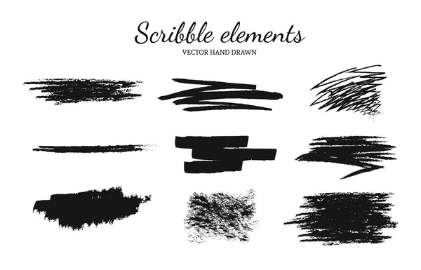 Set voor vector scribble — Stockvector