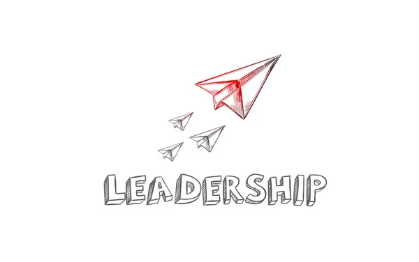 Leadership vettore disegnato a mano — Vettoriale Stock