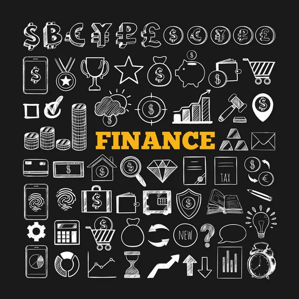 Iconos vectoriales de negocios y finanzas 3 — Vector de stock