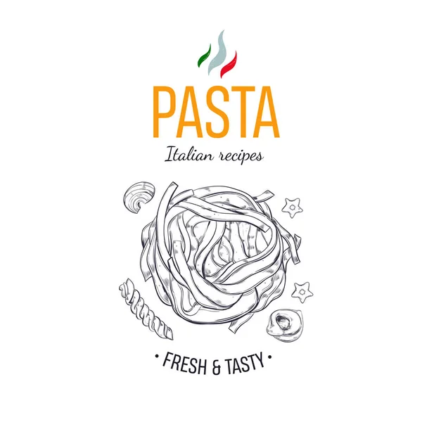 De ontwerpsjabloon van de pasta. Vector 2 — Stockvector