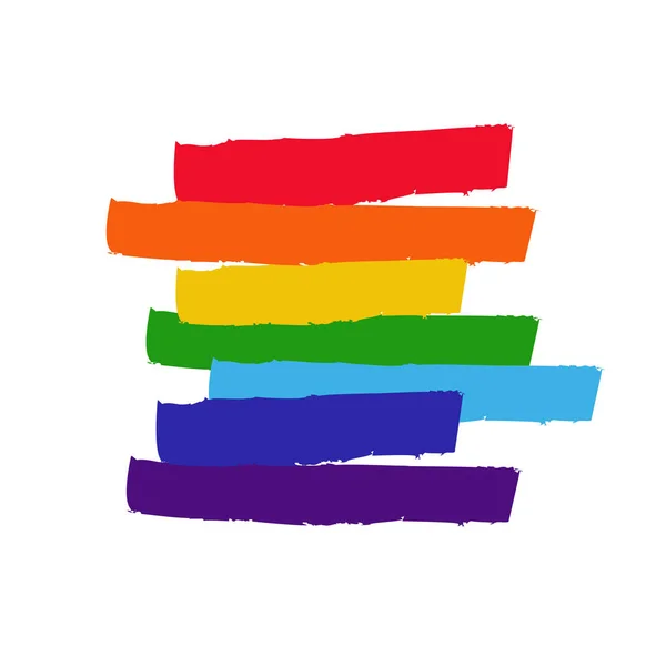 ЛГБТ-концепция с радужным флагом — стоковый вектор