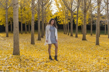 Sonbaharda yapraklar esmer modeli