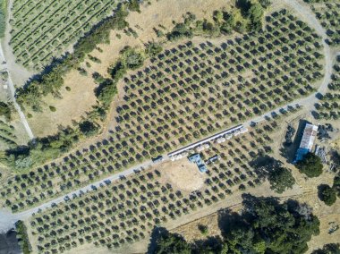 Bir dağda rüzgar türbini