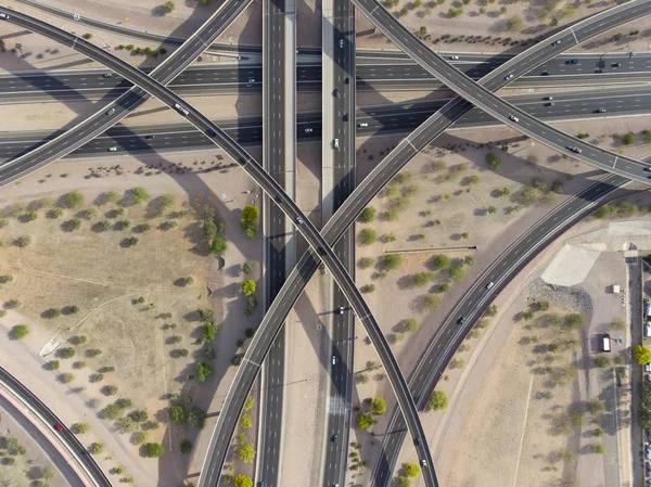 Aerial View Of A Highway Overpass System — Stock Photo, Image