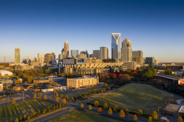Aerial Views Of The City Of Charlotte, North Carolina clipart