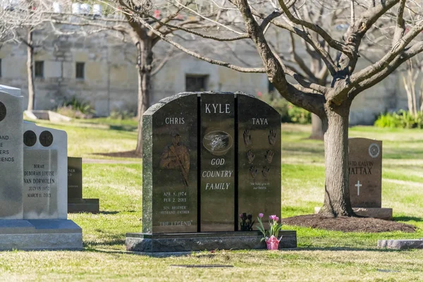 Chris Kyle Teksas Eyalet Mezarlığı Nda Defnedildiği Yer Austin Teksas — Stok fotoğraf