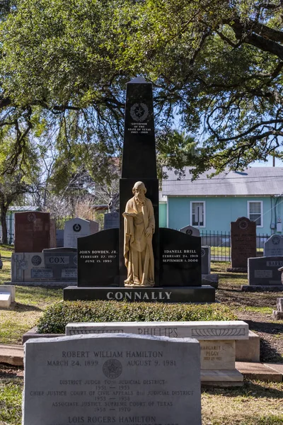 德克萨斯州奥斯汀德克萨斯州立公墓小约翰 鲍登州长的葬地 — 图库照片