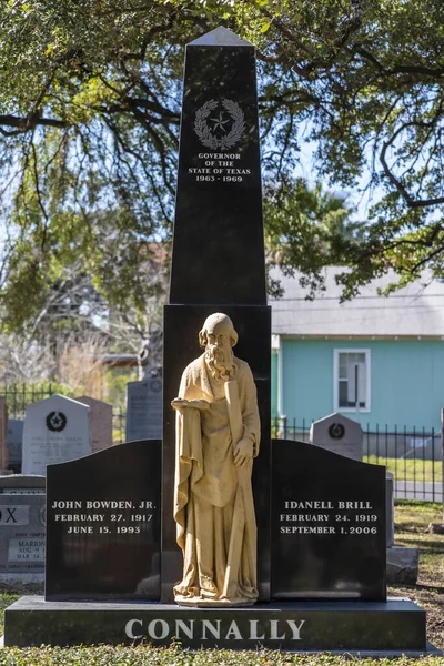 Pohřebiště Guvernéra Johna Bowdena Connally Texaském Státním Hřbitově Austinu Texasu — Stock fotografie