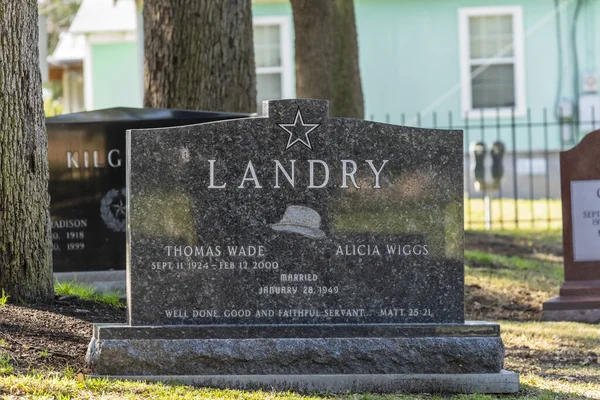 Het Cenotaph Van Thomas Wade Landry Texas State Cemetery Austin — Stockfoto