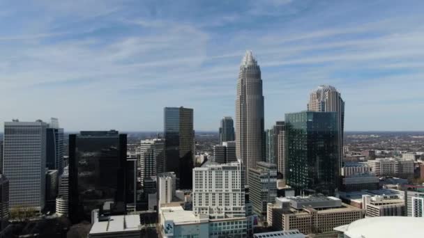 Luftaufnahmen Der Stadt Charlotte — Stockvideo
