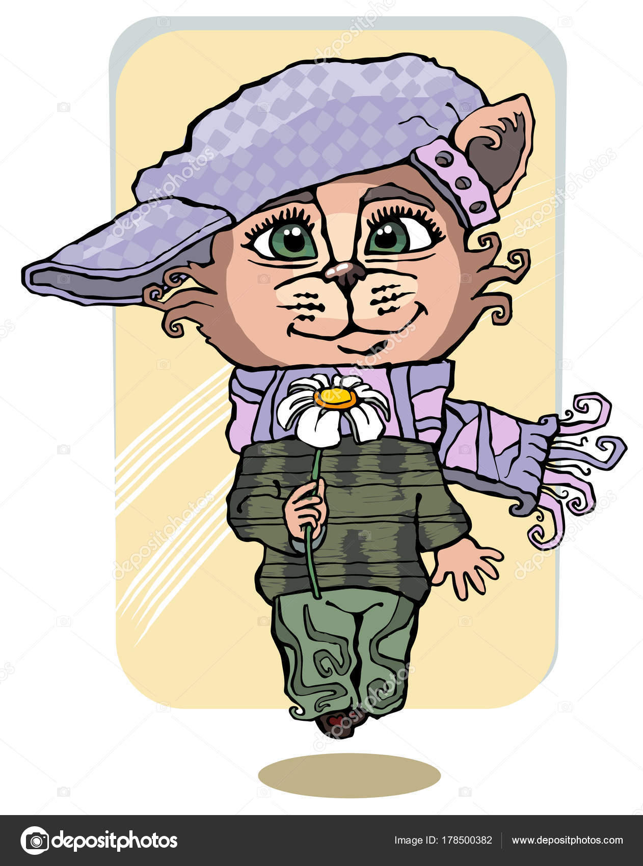 Kot Rysunek Znak Komiksy Ilustracja Ręcznie Robione