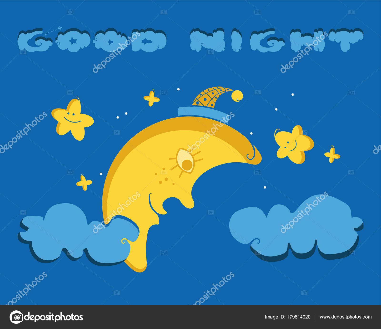 A Funny Picture Of A Smiling Moon Stock Vector Image by  ©.com #179814020