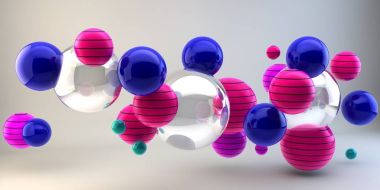 Soyut 3d şekiller arka plan üzerinde. 3D görüntü. 3D render.