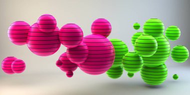 Soyut 3d şekiller arka plan üzerinde. 3D görüntü. 3D render.