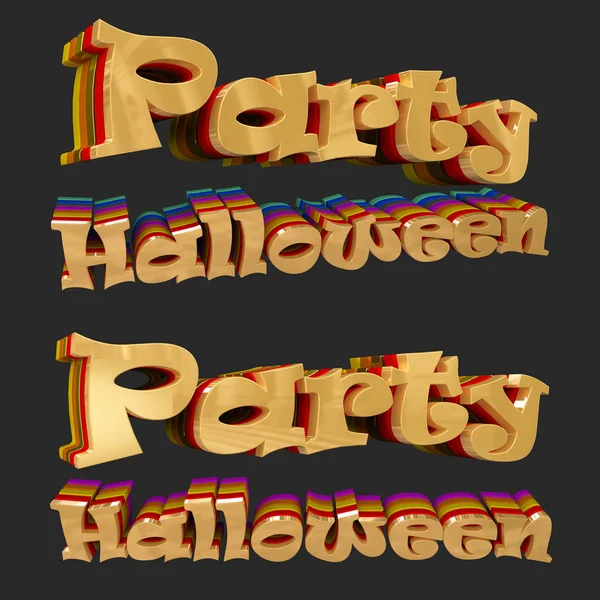 Image 3D. SMS Halloween. Texte festif de lettres volumineuses . — Photo