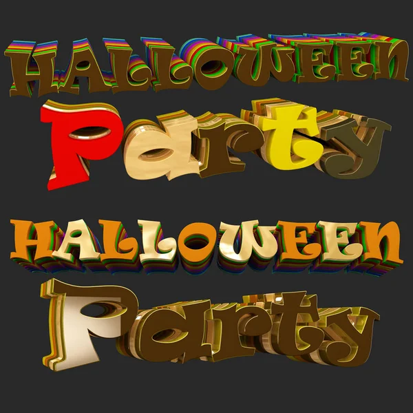 Texte de l'image 3D Halloween. Texte festif de lettres volumineuses . — Photo