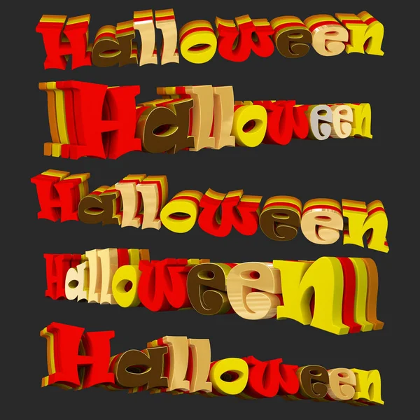 Texte de l'image 3D Halloween. Texte festif de lettres volumineuses . — Photo