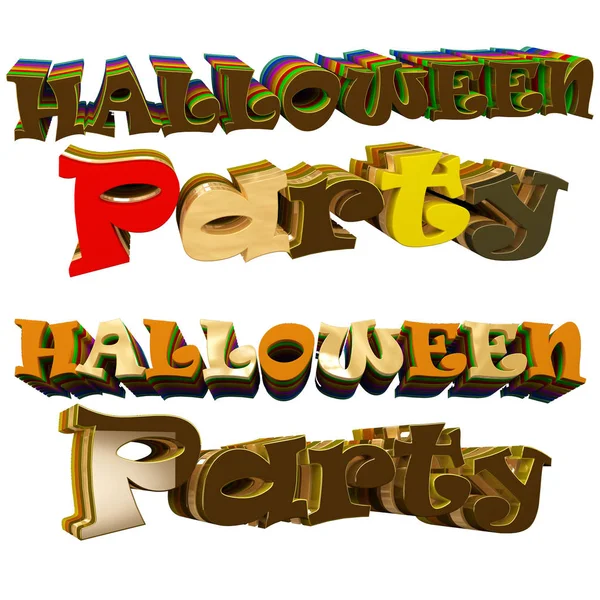 3d imagen. Texto de Halloween. Texto festivo de letras voluminosas . —  Fotos de Stock