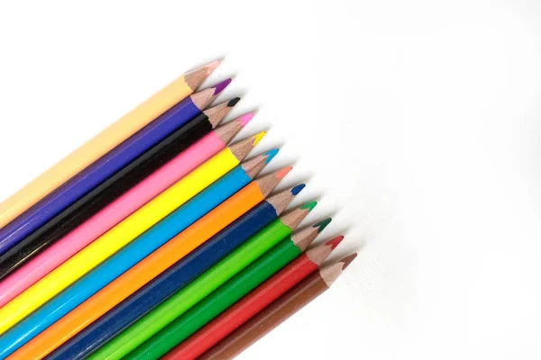 Photo d'un crayon. Crayon pour le dessin. Papeterie. Le sujet du bureau . — Photo