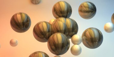 Soyut 3d şekiller arka plan üzerinde. 3D görüntü. 3D render.