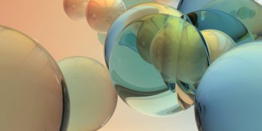 Soyut 3d şekiller arka plan üzerinde. 3D görüntü. 3D render.