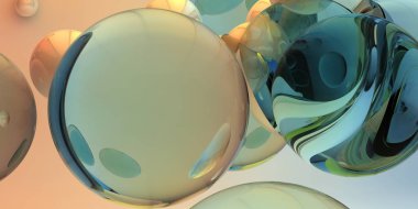 Soyut 3d şekiller arka plan üzerinde. 3D görüntü. 3D render.