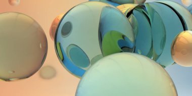 Soyut 3d şekiller arka plan üzerinde. 3D görüntü. 3D render.