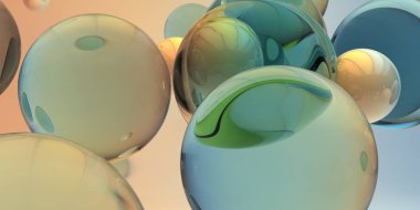 Soyut 3d şekiller arka plan üzerinde. 3D görüntü. 3D render.