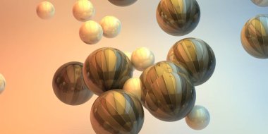 Soyut 3d şekiller arka plan üzerinde. 3D görüntü. 3D render.