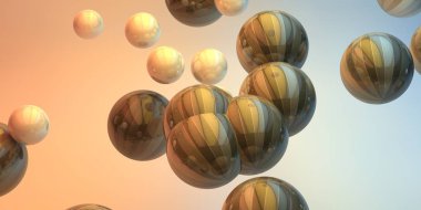 Soyut 3d şekiller arka plan üzerinde. 3D görüntü. 3D render.