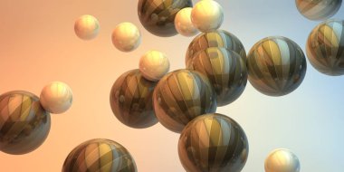 Soyut 3d şekiller arka plan üzerinde. 3D görüntü. 3D render.