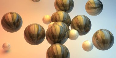 Soyut 3d şekiller arka plan üzerinde. 3D görüntü. 3D render.