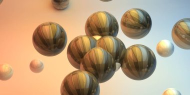 Soyut 3d şekiller arka plan üzerinde. 3D görüntü. 3D render.