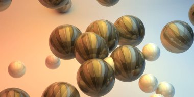 Soyut 3d şekiller arka plan üzerinde. 3D görüntü. 3D render.