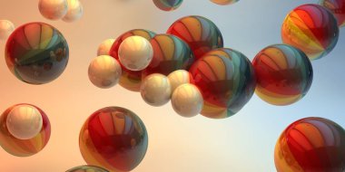 Soyut 3d şekiller arka plan üzerinde. 3D görüntü. 3D render.