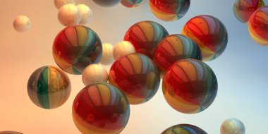 Soyut 3d şekiller arka plan üzerinde. 3D görüntü. 3D render.