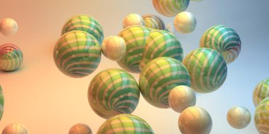 Soyut 3d şekiller arka plan üzerinde. 3D görüntü. 3D render.