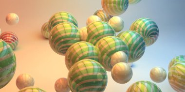 Soyut 3d şekiller arka plan üzerinde. 3D görüntü. 3D render.