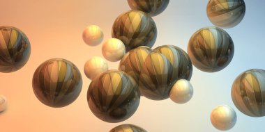 Soyut 3d şekiller arka plan üzerinde. 3D görüntü. 3D render.