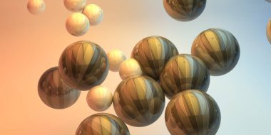 Soyut 3d şekiller arka plan üzerinde. 3D görüntü. 3D render.