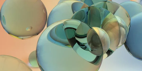 Soyut 3d şekiller arka plan üzerinde. 3D görüntü. 3D render.