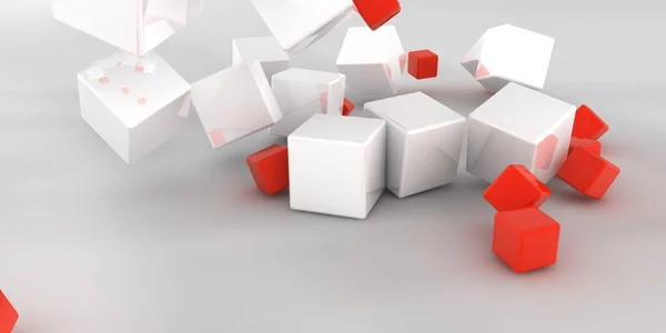 Illustrazione 3d. Cubi astratti su sfondo chiaro . — Foto Stock