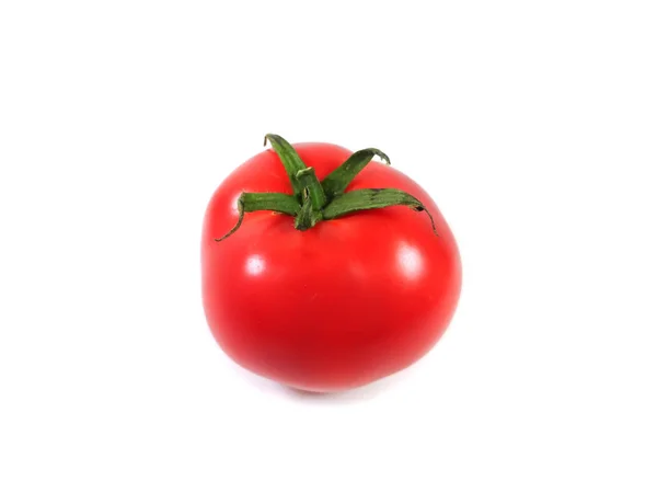 Beyaz bir arka plan üzerinde domates. Gıda, sebze, kırmızı domates. — Stok fotoğraf