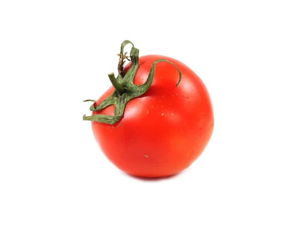 Tomaten op een witte achtergrond. Voedsel, plantaardig, rode tomaat. — Stockfoto