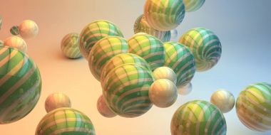 Soyut 3d şekiller arka plan üzerinde. 3D görüntü. 3D render.