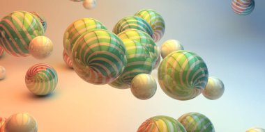 Soyut 3d şekiller arka plan üzerinde. 3D görüntü. 3D render.