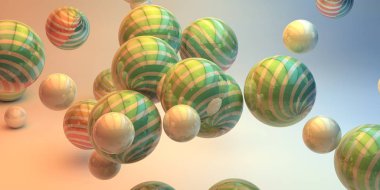 Soyut 3d şekiller arka plan üzerinde. 3D görüntü. 3D render.